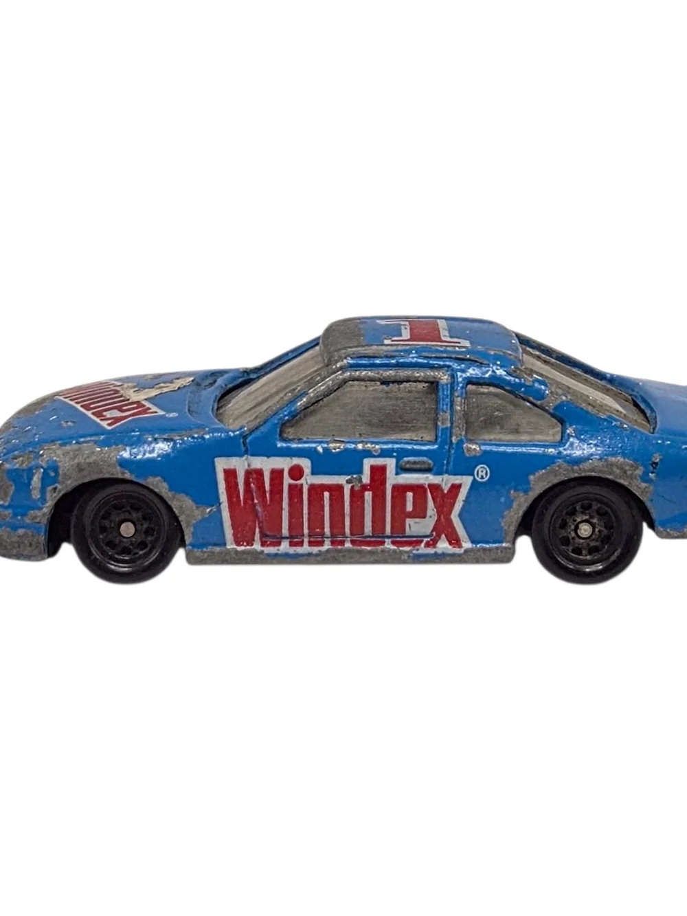 Vintage 80s 90s Nascar Windex Car Promo #1 Blue Racing Die Cast 1/64 Loose
